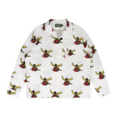 Denim Tears White Cherub Long Sleeve Button-Up Shirt