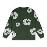Denim Tears Green Cotton Wreath LS T-Shirt