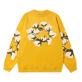 Denim Tears Yellow Crewneck Sweatshirt Front Floral Wreath