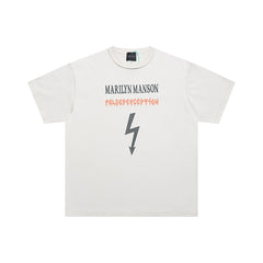 False Perception Marilyn Manson Lightning Graphic Vintage Tee