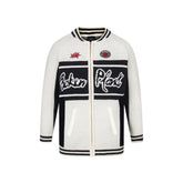 Broken Planet Striped Knit Zip Varsity Cardigan Jacket