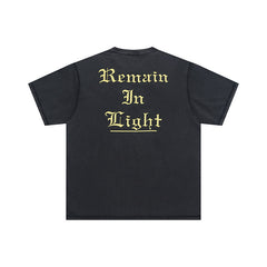 False Perception Saint Portrait Vintage Washed Black Tee