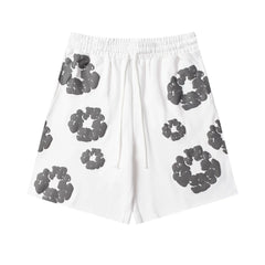 Denim Tears Cotton Wreath White Grey Unisex Sweat Shorts