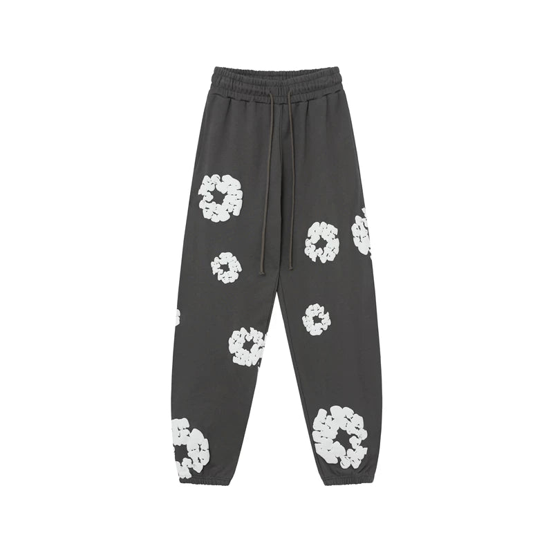 Denim Tears Kapok Foam Print Jogger Pants Dark Grey Streetwear Trousers