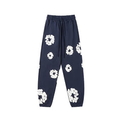 Denim Tears Kapok Foam Print Jogger Pants Navy Blue Streetwear Trousers