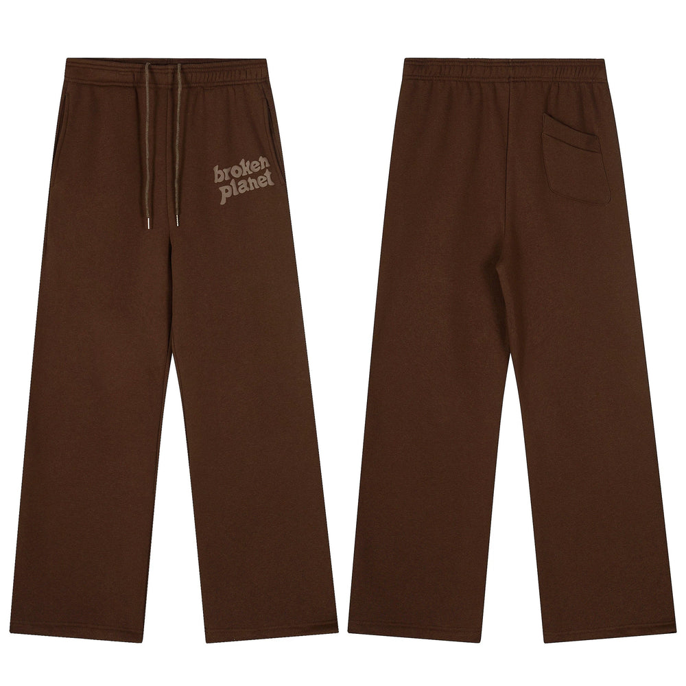 Broken Planet Foam Print Loose Fit Sweatpants - Brown