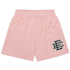 Eric Emanuel Basic Mesh Shorts Pink Black Ee Logo Athletic Shorts