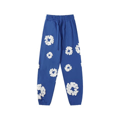 Denim Tears Kapok Foam Print Jogger Pants Bright Blue Streetwear Trousers