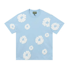 Denim Tears Cotton Wreath Light Blue Unisex Short Sleeve T Shirt