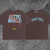 Travis Scott Astroworld Tour Wish You Were Here Brown Tee
