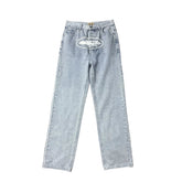 Corteiz X Slaughter Gang 21 Savage Light Wash Straight Leg Jeans