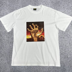 Corteiz Fiery Hand Graphic Tee – White