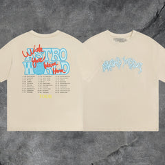 Travis Scott Astroworld Tour Wish You Were Here Brown Tee