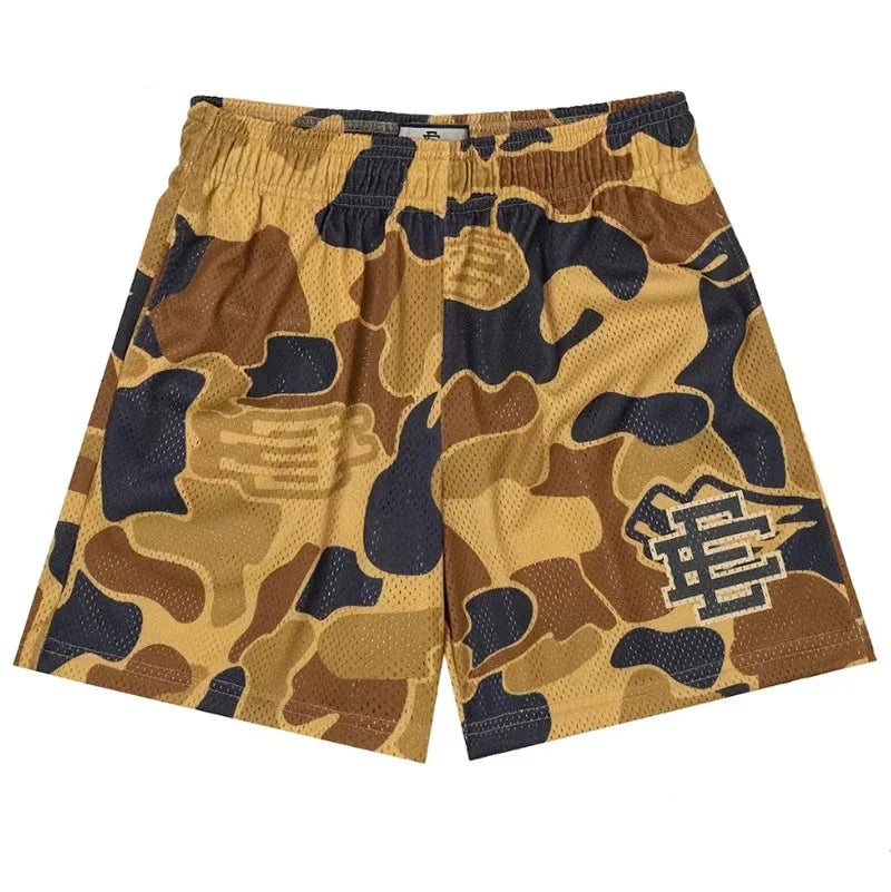 Eric Emanuel Brown Duck Camo Mesh Shorts