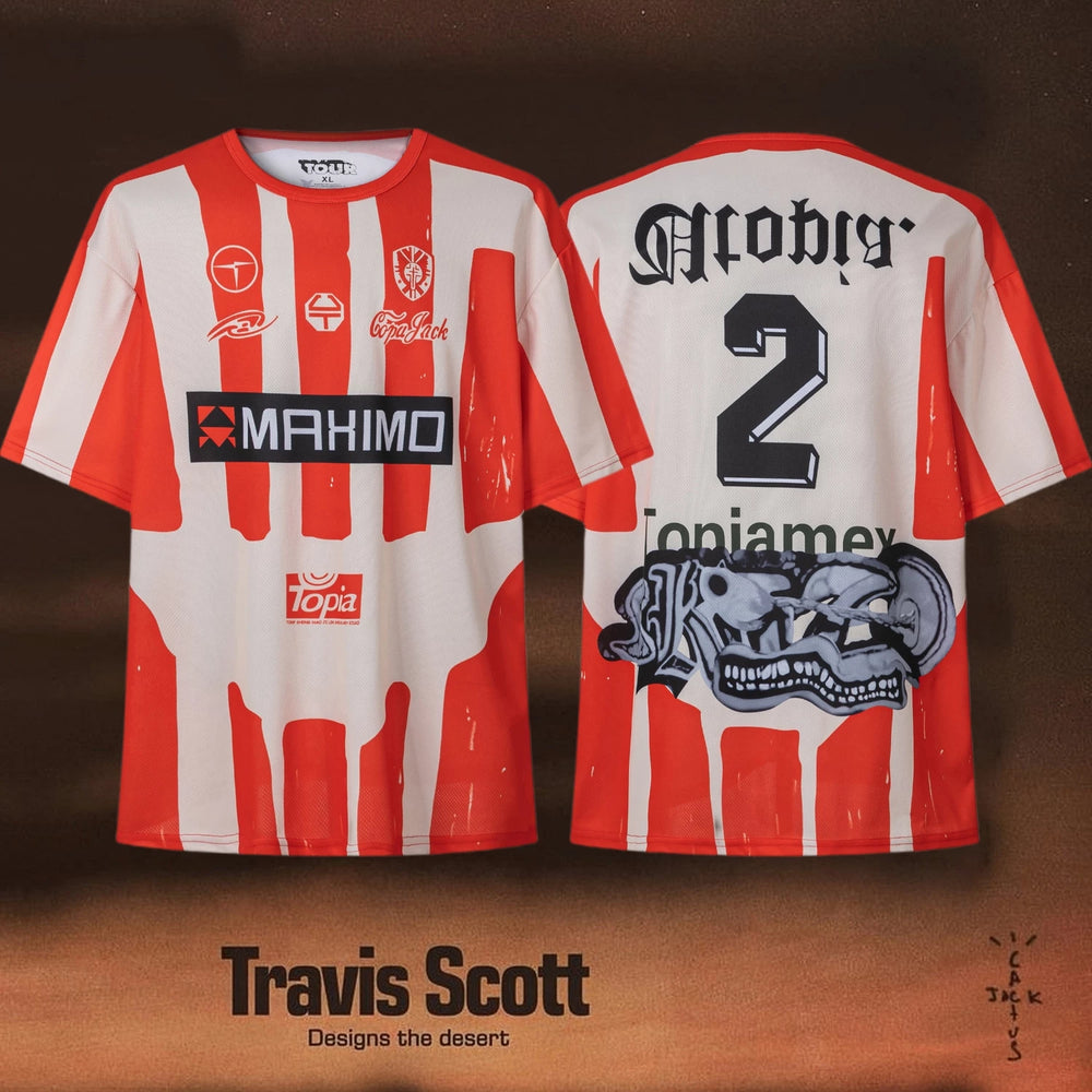 Travis Scott Utopia Red White Stripe Number 2 Jersey