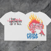 Travis Scott Utopia Madness Cerberus Flame Double Sided T-Shirt