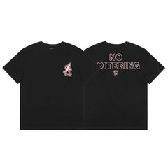 Travis Scott No Loitering Skater Graphic Double Sided Black Tee