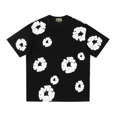 Denim Tears Cotton Wreath Black White Unisex Short Sleeve T Shirt