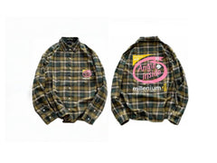False Perception Angle Inside Plaid Long Sleeve Shirt