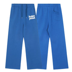 Broken Planet Foam Print Loose Fit Sweatpants - Blue