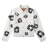 Denim Tears All‑Over Black Floral Print Streetwear Jacket