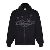 Broken Planet Logo Full Zip Hoodie Streetwear Black