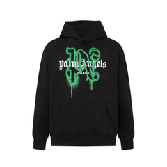 Palm Angels Spray Paint Graffiti Logo Oversized Hoodie