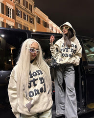 BROKEN PLANET ALONE BUT NOT LONELY HOODIE CREAM