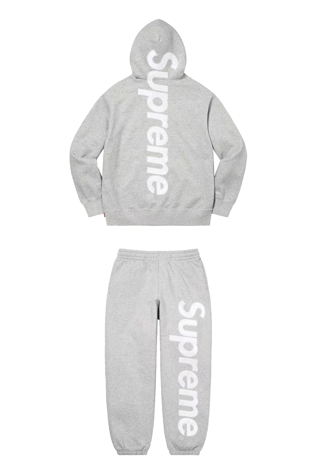 Supreme Side Logo Hoodie & Sweatpants Set – Heather Grey