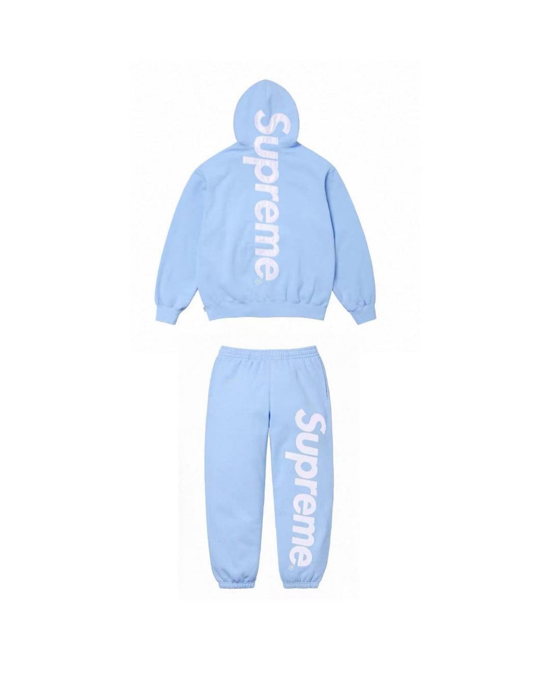 Supreme Side Logo Hoodie & Sweatpants Set – Light Blue