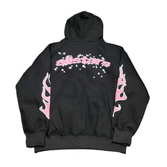 BROKEN PLANET PINK FLAME STAR LOGO PULLOVER HOODIE