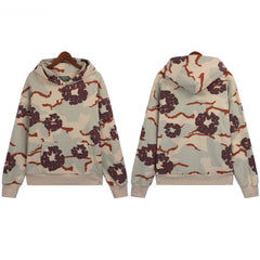 Denim Tears  earth green Cotton Wreath Print Hoodie