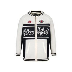 Broken Planet Striped Knit Zip Varsity Cardigan Jacket