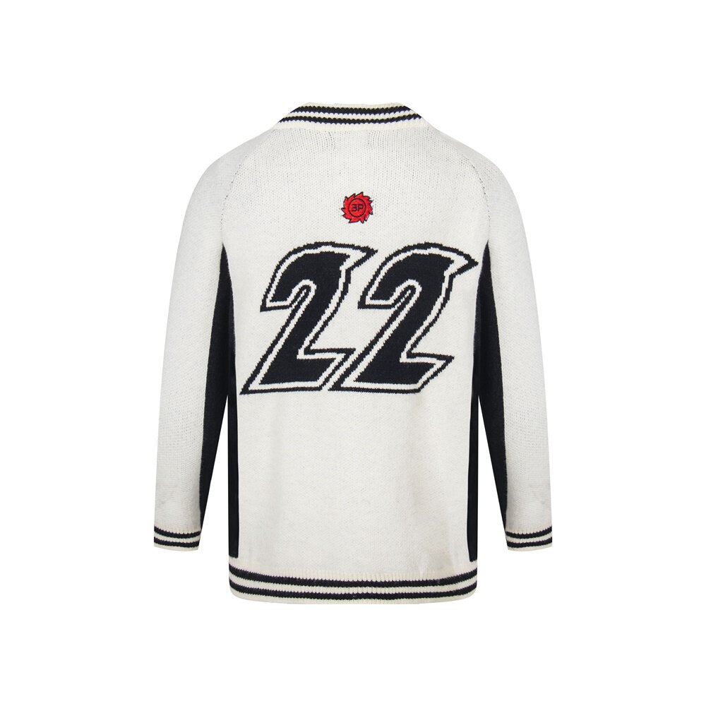Broken Planet Striped Knit Zip Varsity Cardigan Jacket