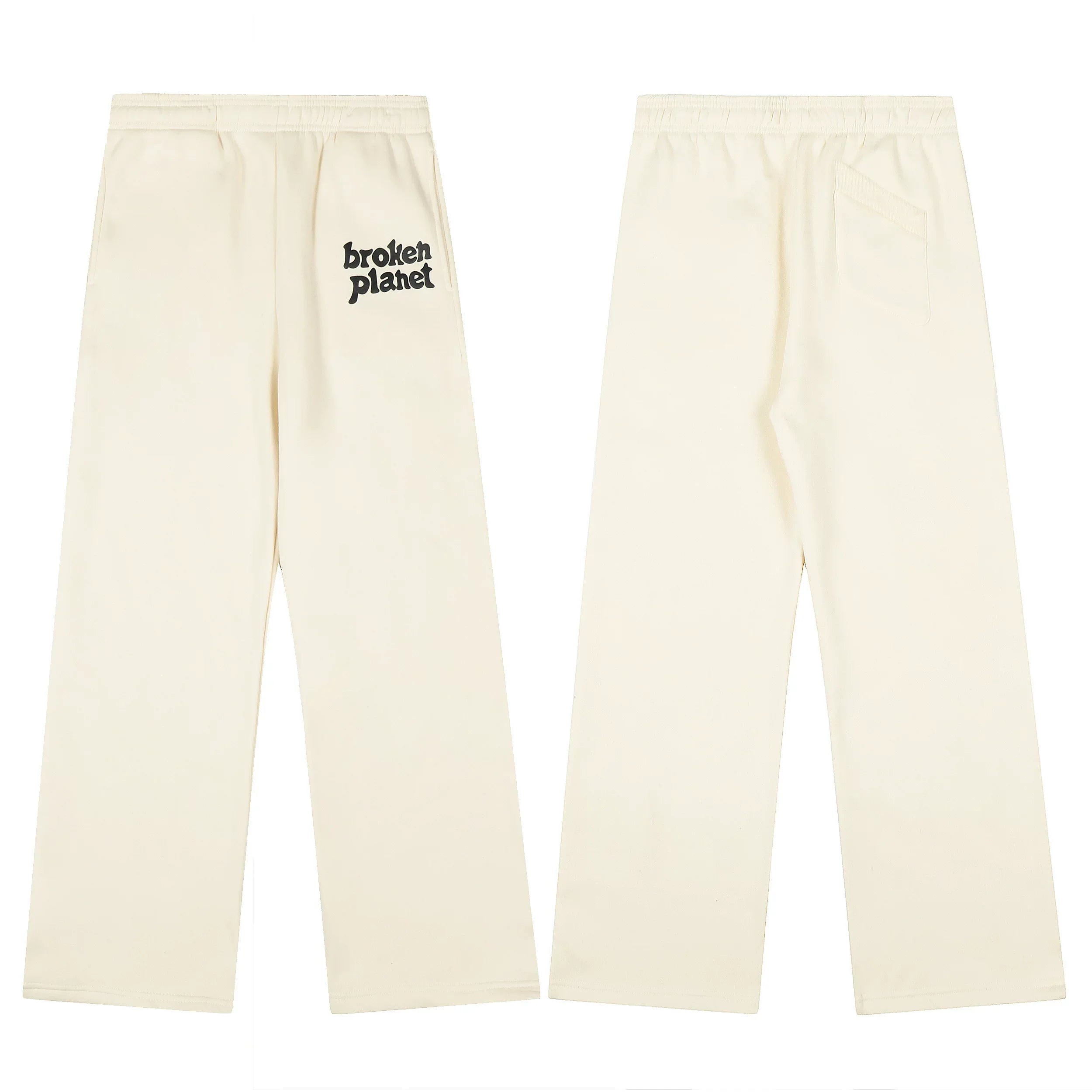 Broken Planet Foam Print Loose Fit Sweatpants - Cream White