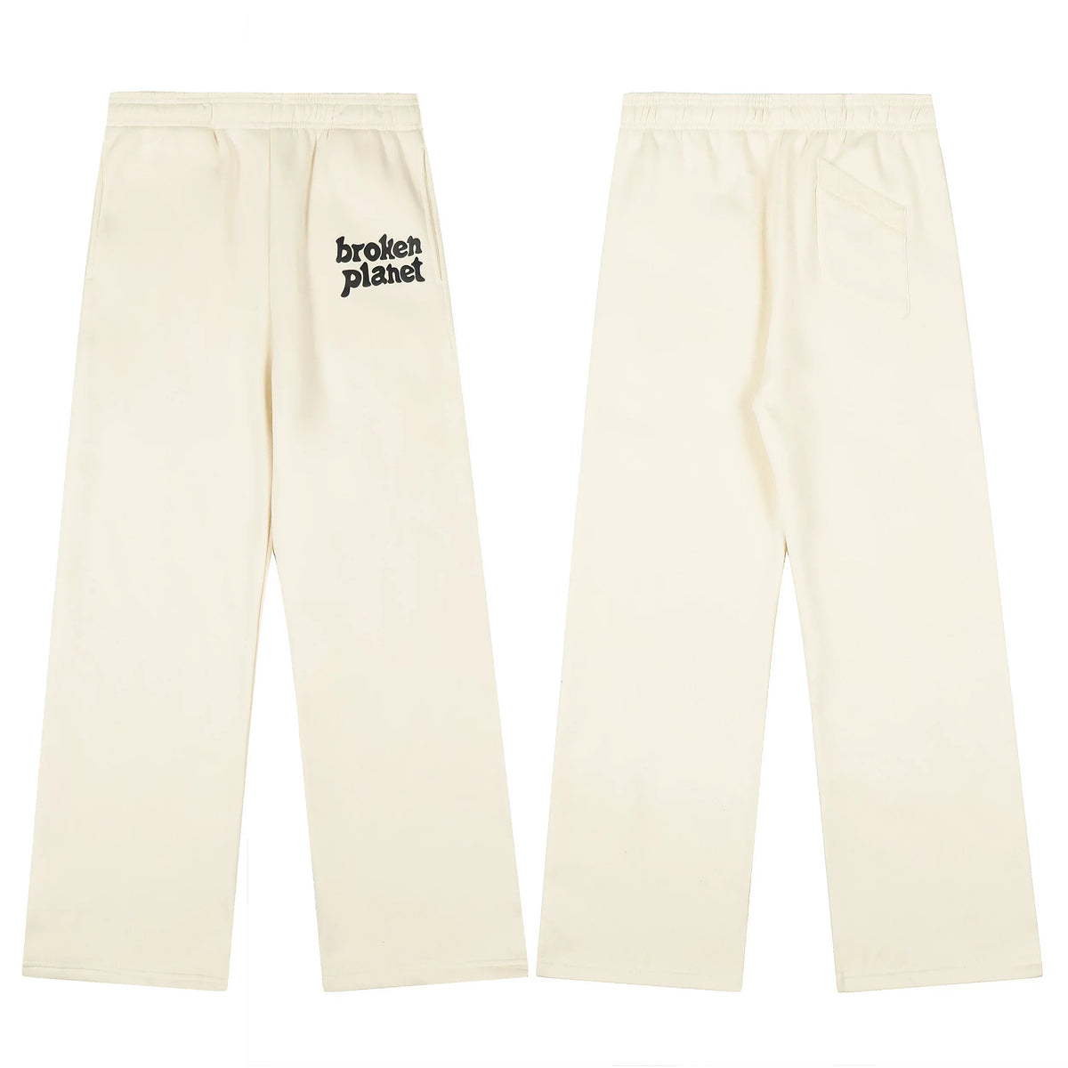 Broken Planet Foam Print Loose Fit Sweatpants - Cream White