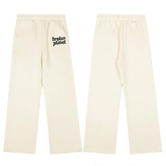 Broken Planet Foam Print Loose Fit Sweatpants - Cream White