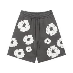 Denim Tears Cotton Wreath Dark Grey Unisex Sweat Shorts