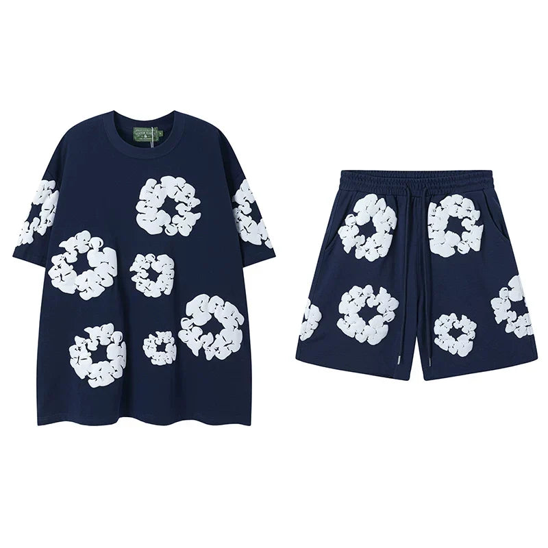 Denim Tears Navy Cotton Wreath Matching Set