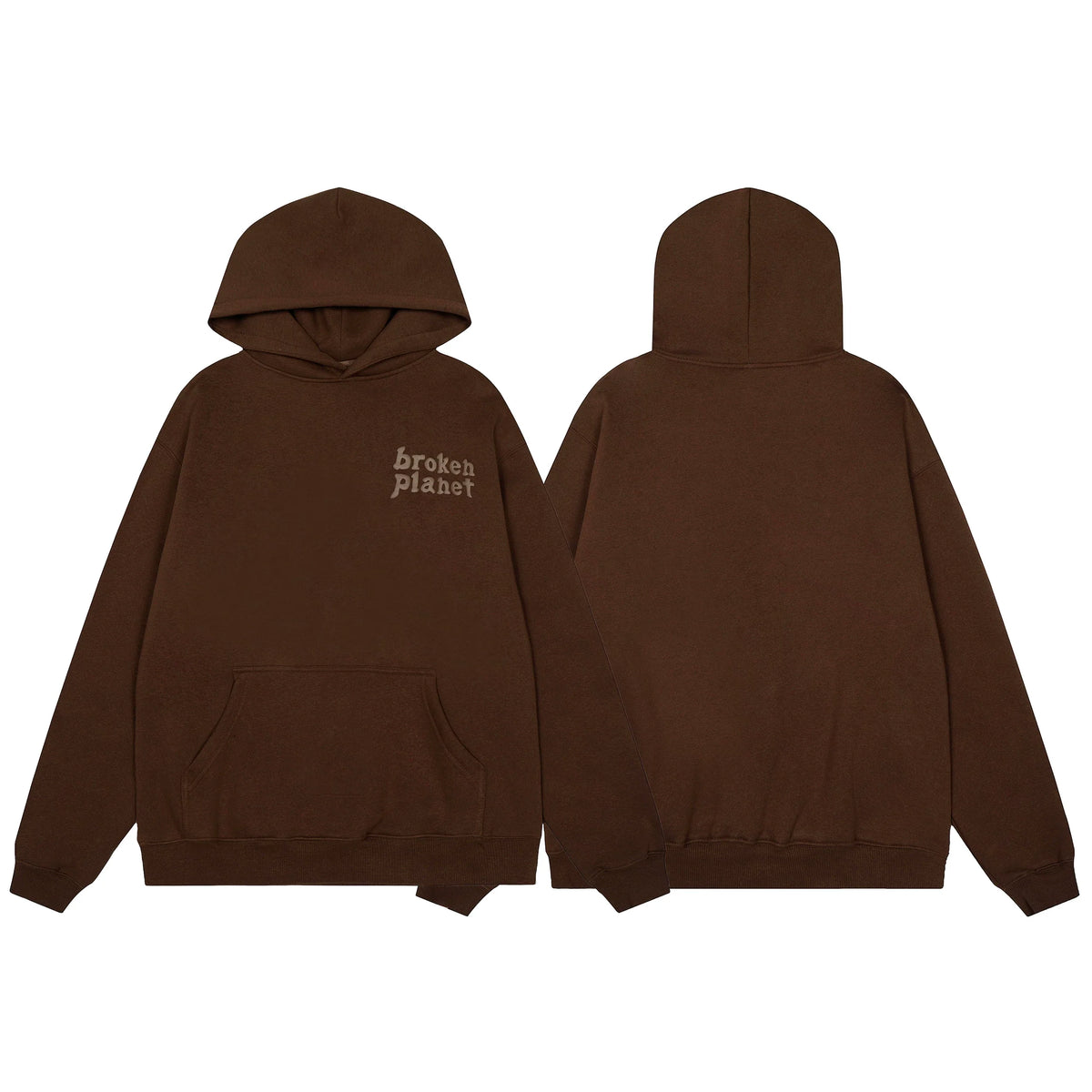 Broken Planet Foam Logo Hoodie - Espresso Brown