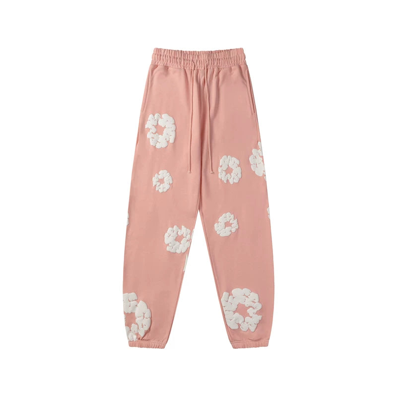 Denim Tears Kapok Foam Print Jogger Pants Pink Streetwear Trousers