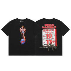 Travis Scott Circus Maximus Charlotte Tour Double Sided Black Tee
