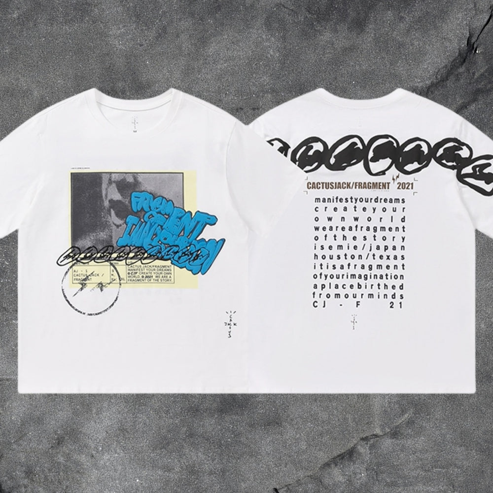 Travis Scott Cactus Jack Fragment 2021 Double Sided Graphic Tee