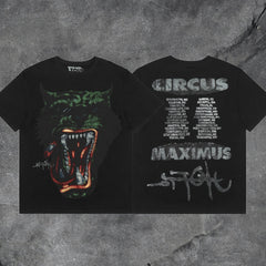 Travis Scott Circus Maximus Wolf Tour Double Sided Tee