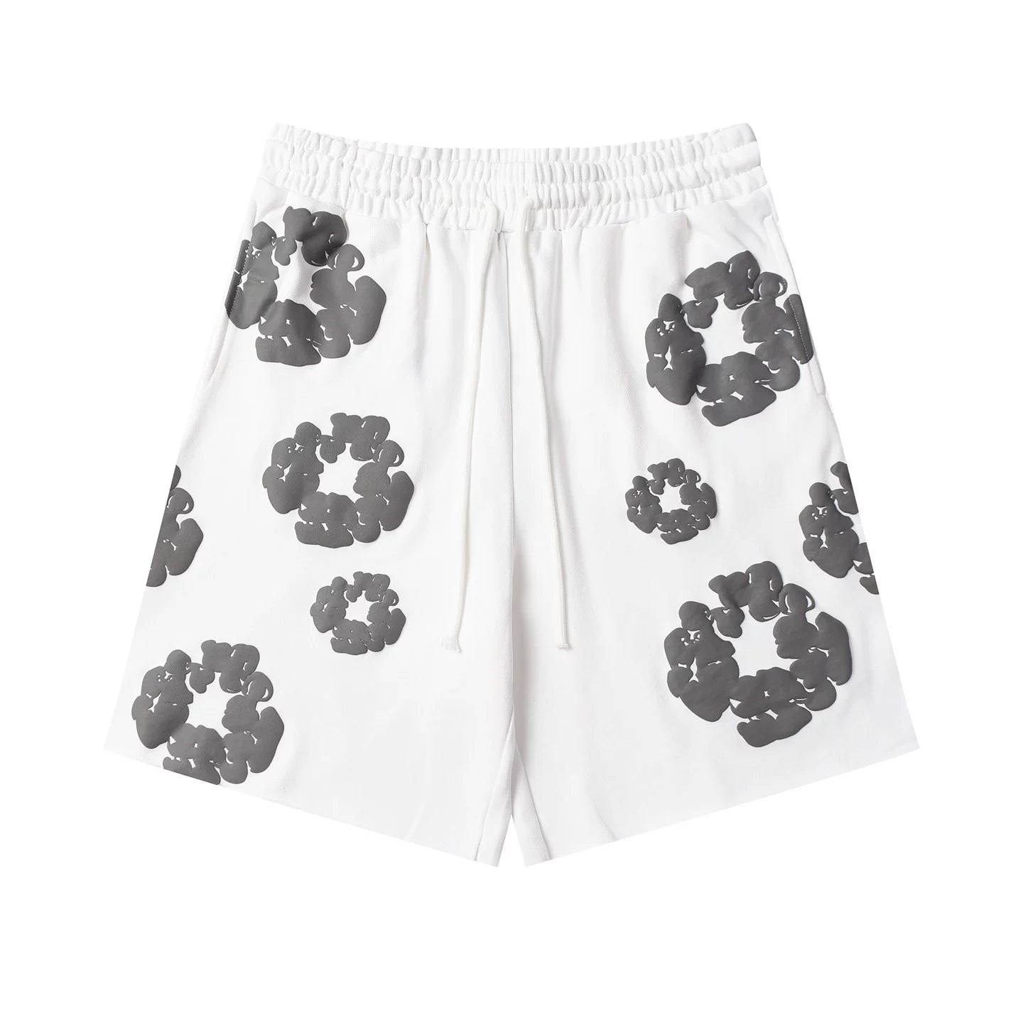 Denim Tears Cotton Wreath White Grey Unisex Sweat Shorts