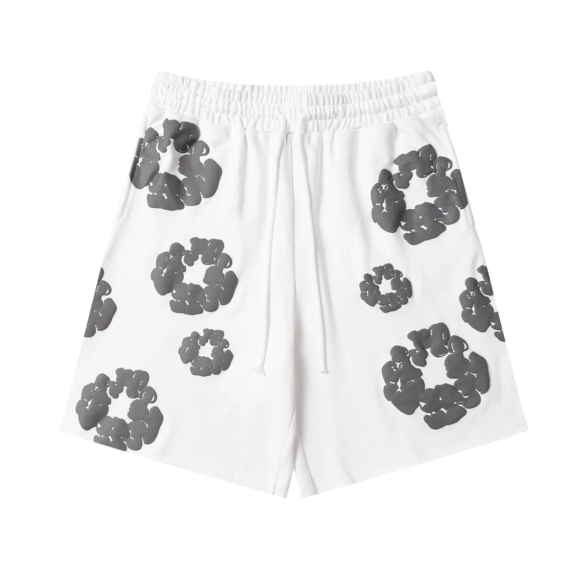 Denim Tears Cotton Wreath White Grey Unisex Sweat Shorts