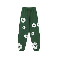 Denim Tears Kapok Foam Print Jogger Pants Dark Green Streetwear Trousers