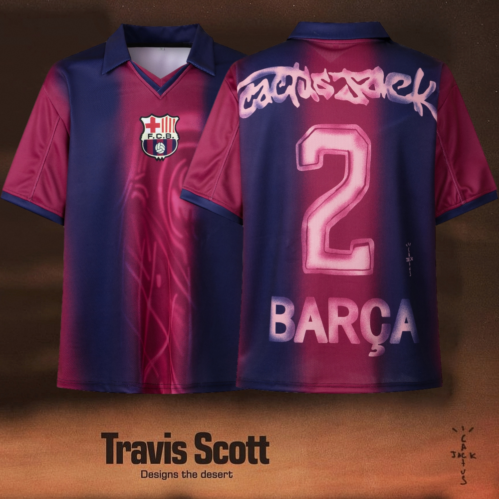 Travis Scott Cactus Jack Barca Gradient #2 Soccer Jersey