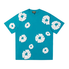 Denim Tears Cotton Wreath Teal Unisex Short Sleeve T Shirt