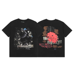 Travis Scott Echoes Vintage Collage Double Sided Black Graphic Tee